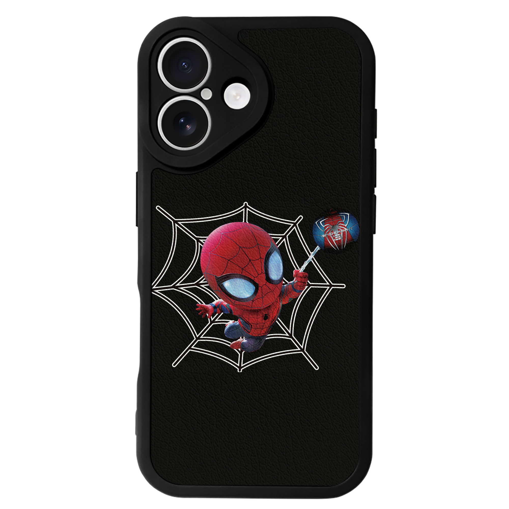 Spider Man スパイダーマン 【iPhone 16シリーズ対応】シリコンスマホケース（レザー調） 材質：シリコン